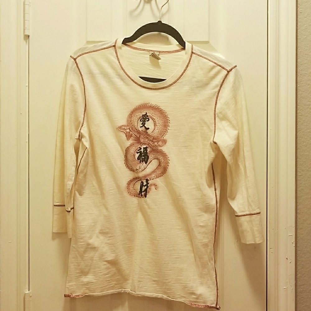 Lucky Brand Dragon-themed Tee